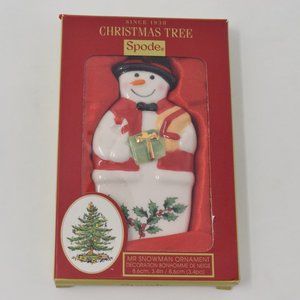 Spode Christmas Tree Mr Snowman Ornament Holiday Ceramic New in Box Traditional